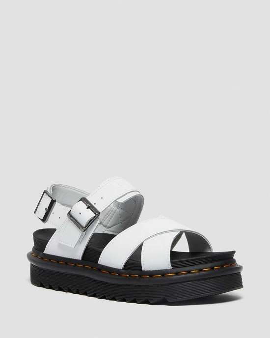 Sandalias Blancas Dr. Martens Voss II Strap Mujer Blancos MX-84126